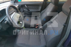 Автомобильная обивка сидений ВАЗ 2108-21099, 2113-2115 (коричневая кожа, коричневая стр...